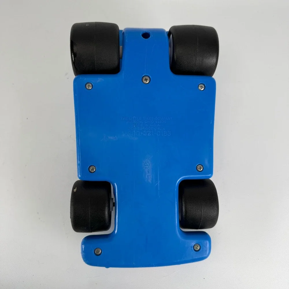 Vintage Little Tikes Blue Race Car Formula 1 Indy Style Number 5 Made in USA